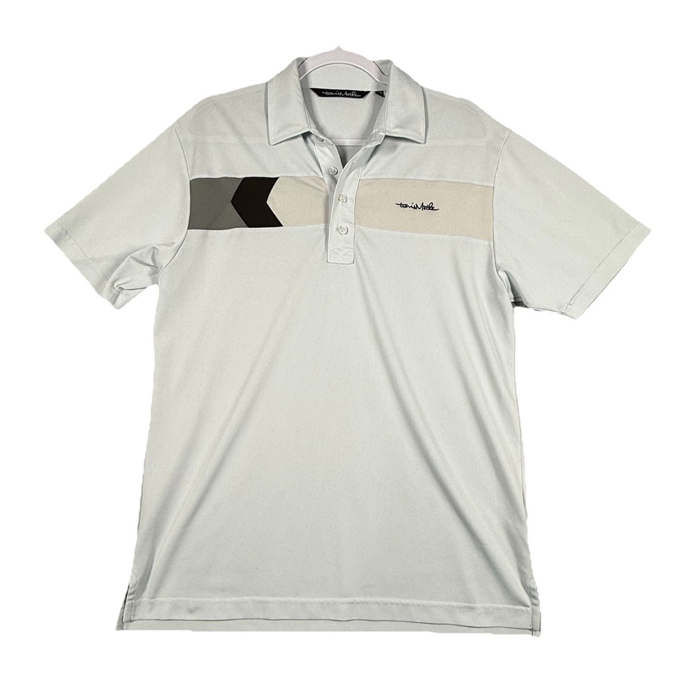TravisMathew Golf Tennis Short Sleeve Men's Polo Light Blue Large Medium